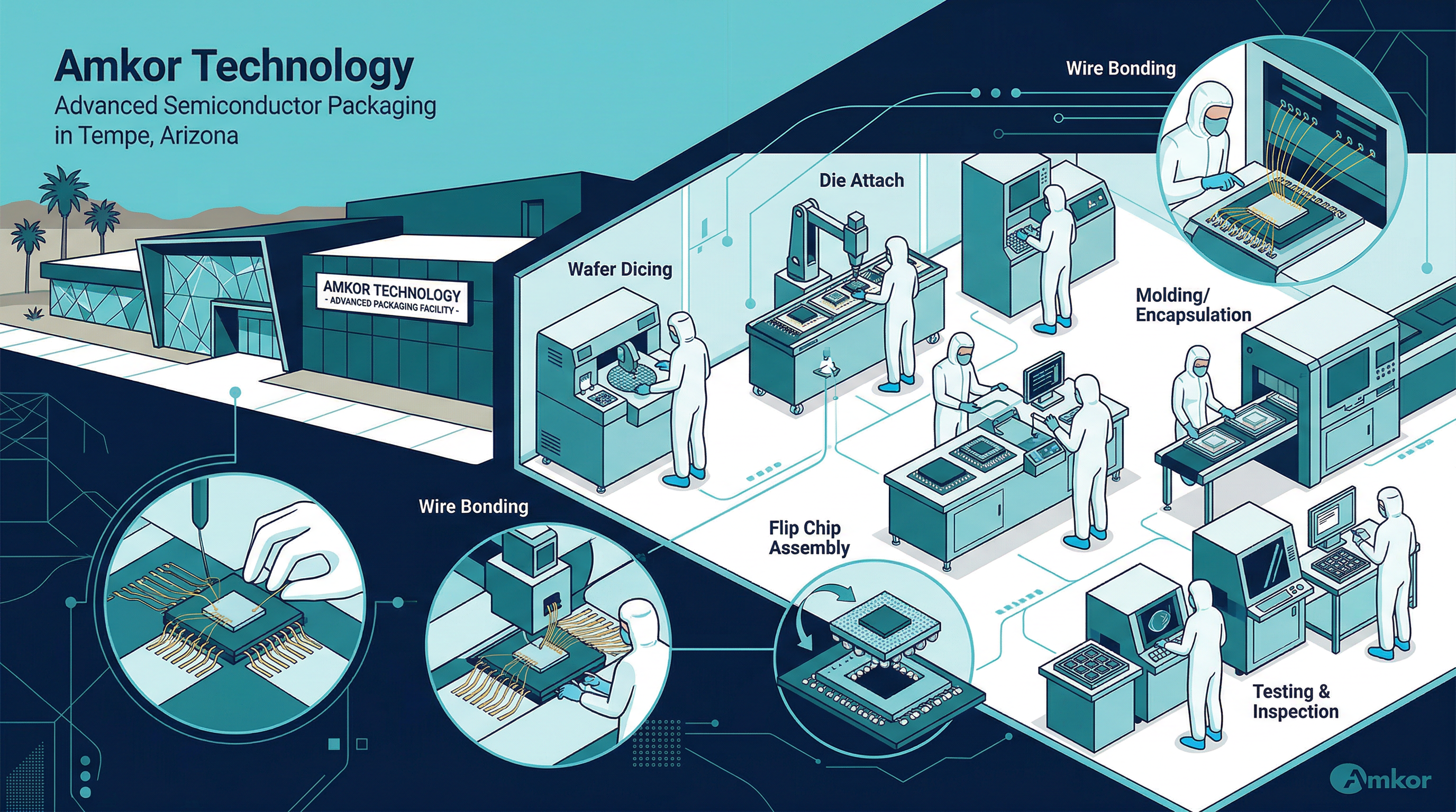 Amkor Technology Peoria facility illustration