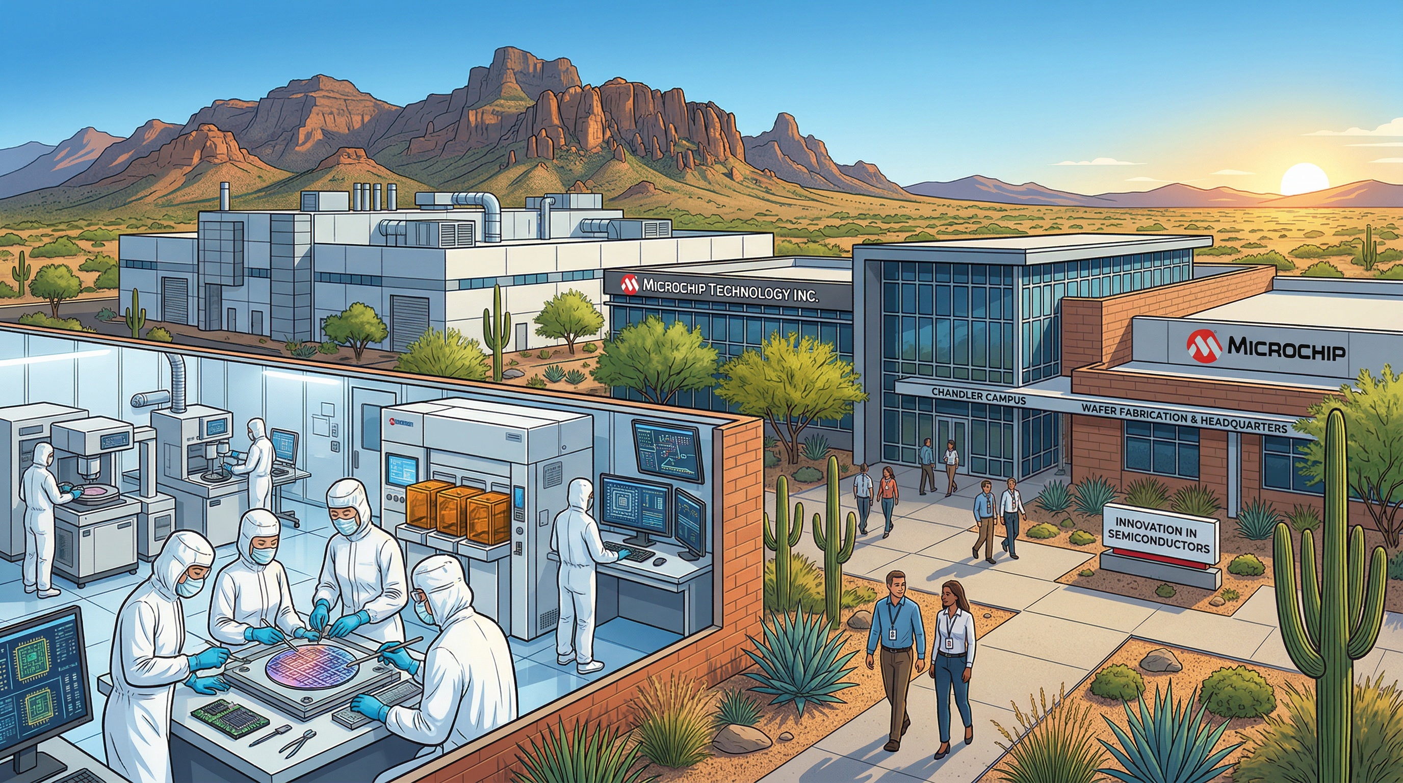 Microchip Technology Chandler HQ illustration